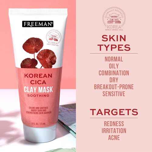 Freeman Exotic Blends Soothing Korean Cica Clay Facial Mask, 6 fl.oz./ 175 mL Tube