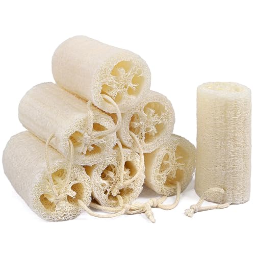7 Pack Natural Loofah Sponge Exfoliating Body Scrubber