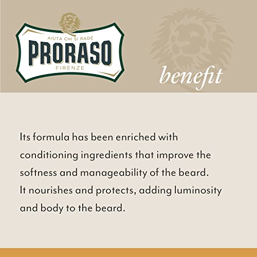 Proraso Beard Balm for Men, Nourish and Soften New Beard Growth and Short Beards