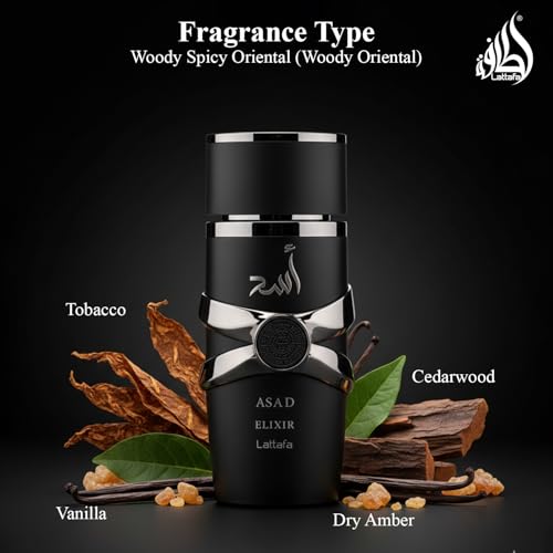 Lattafa Asad Elixir Eau de Parfum for Men 3.4 oz