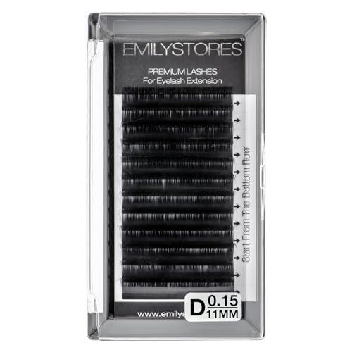 Eyelash Extensions 0.15mm D Curl 11mm Length - Volume Lashes