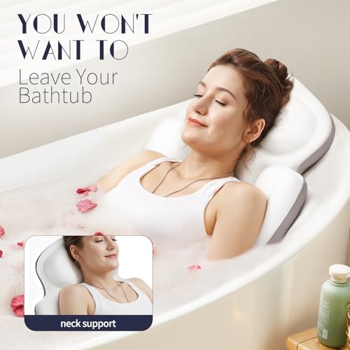 Full Body Bath Pillow with Neck & Back Support
