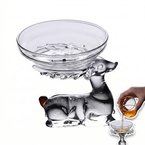 Deer Shaped Glass Tea Strainer - 3.5 Inch Loose Leaf