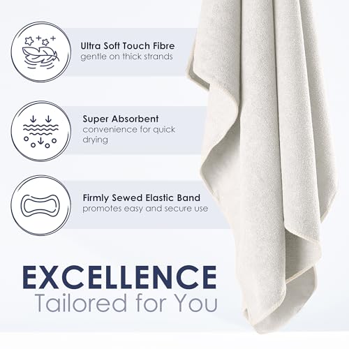 SimpleField Hair Towel Wrap 27x40 inch Anti-Frizz Microfiber