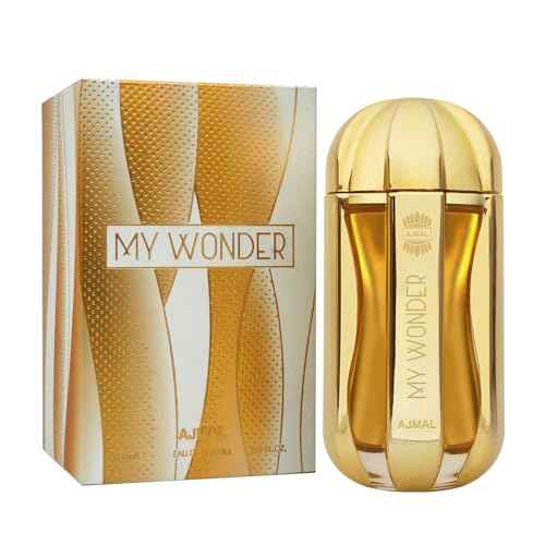 Ajmal My Wonder Eau de Parfum 2.8 oz / 85 ml for Women | Long-Lasting Floral-Fruity & Powdery Amber Fragrance | Luxurious Scent Crafted in Dubai