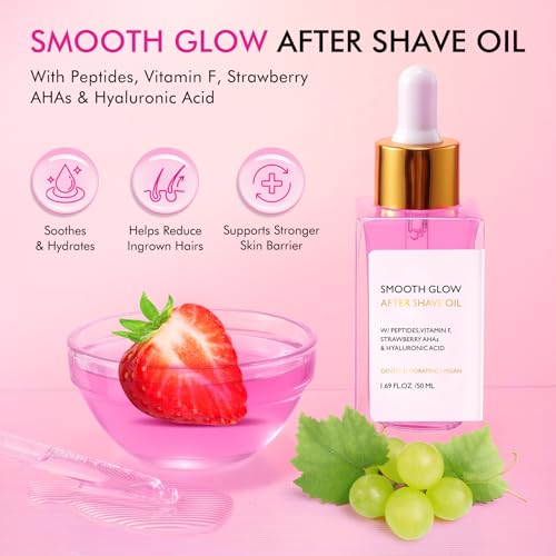 Women's After Shave Oil with Strawberry AHA - Ingrown Hair Prevention