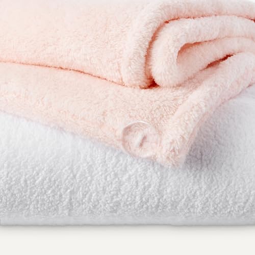 Microfiber Hair Towel Wrap, Quick Dry, 2-Pack