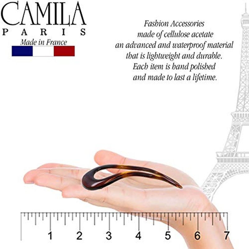 Camila Paris French Twist Hair Pins - Tortoise Shell U-Shaped Clips