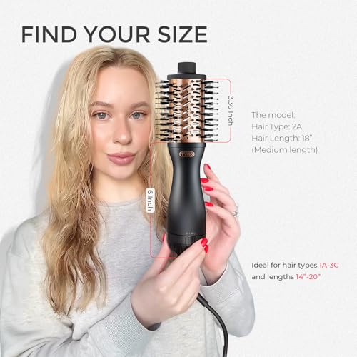 TYMO Hair Blow Dryer Brush - 2 Inch Oval Hot Air Styler