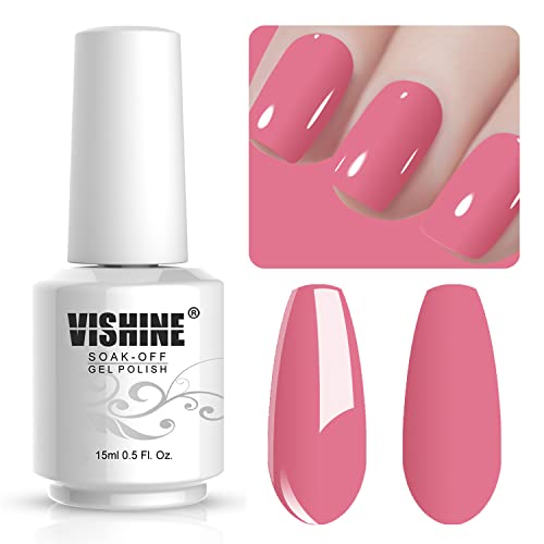 Vishine Soak Off UV LED Gel Polish Lacquer Nail Art Manicure Varnish 15ml Rose Shadow (1058)