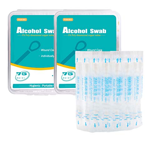 150pcs Alcohol Swabs Cotton Tipped Applicators for Wound Care & First Aid