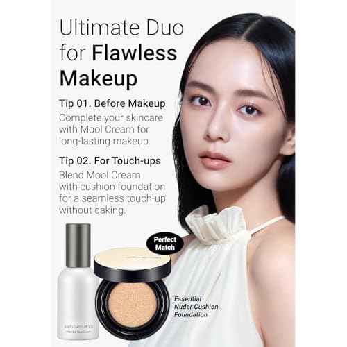 JUNG SAEM MOOL Essential Mool Cream 1.7 Fl Oz, Lightweight Watery Face Cream with Ceramide and Panthenol for Deep Hydration and Radiant Skin, Skin Barrier Support, Korean Foundation Makeup Prep