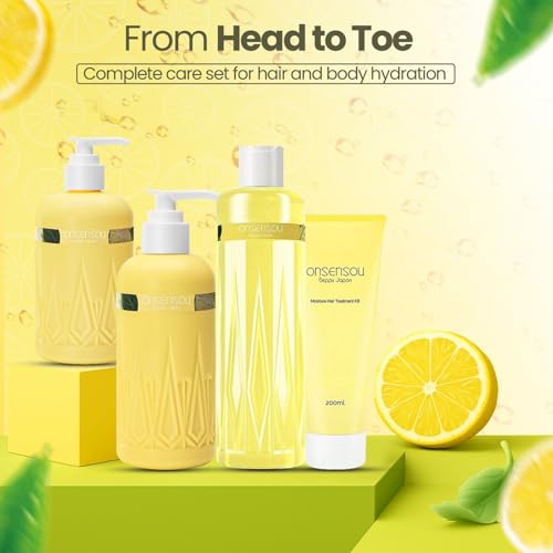 Moisturizing Body Wash for Dry Skin Women & Men, Full Body Washes with Hot Spring Yeast, Green Algae Extract & AHA from Japan, Natural Body Wash, Daily Use, 2EA, Each 10.1 Fl Oz