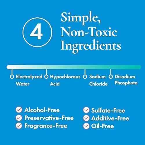 Hypochlorous Acid Spray for Face, Skin & Eyelids ? pH-Balanced HOCl Facial Spray Safe for Acne, Red & Sensitive Skin ? Gentle Non-Toxic Toner & Cleanser Mist for Clear, Hydrated Skin, 8 oz