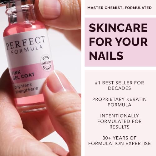 Perfect Formula Pink Gel Nail Strengthener & Keratin Top Coat Sheer Pink