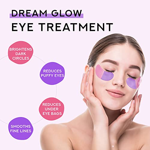 misoli Dream Glow Under Eye Patches | Anti-Aging Eye Treatment Gel Masks With Vegan Collagen & Bakuchiol | Under Eye Masks For Dark Circles and Puffiness, Under Eye Bags, Wrinkle Care, Men and Women