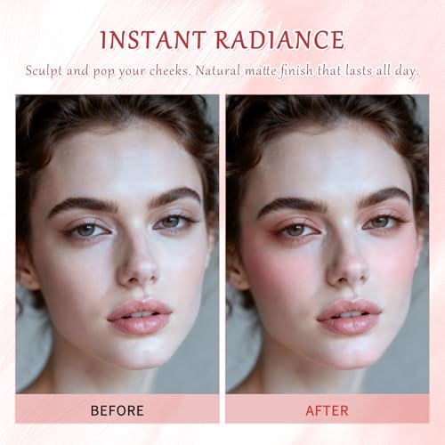 4-Color Matte Blush Palette - Highly Pigmented & Waterproof