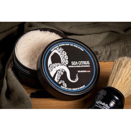 The Goodfellas¡¯ Smile SEA CITRUS (Sea Air & Lemon) Italian Shaving Soap ? Soft Lathering Soap Made in Italy for Use with Brush, Safety Razor or Straight Razor