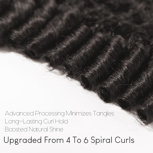 WEQUEEN 14 Inch Burmese Curly Human Hair Bundles - Natural Black