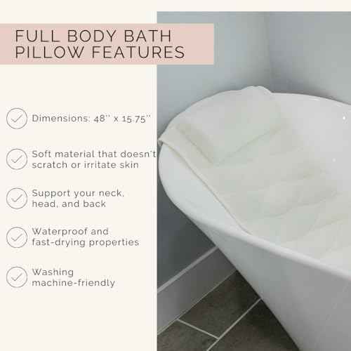 Our Full Body Bath Pillow - Ideal Bathtub Accessory for Relaxing Bath Gifts for Women