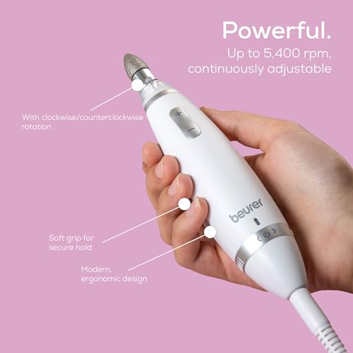 Professional Nail Drill Kit with 10 Attachments & LED Light