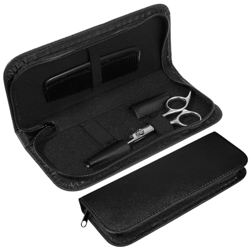 Black Oxford Scissor Case for Hairstylists | Portable Shear Holder