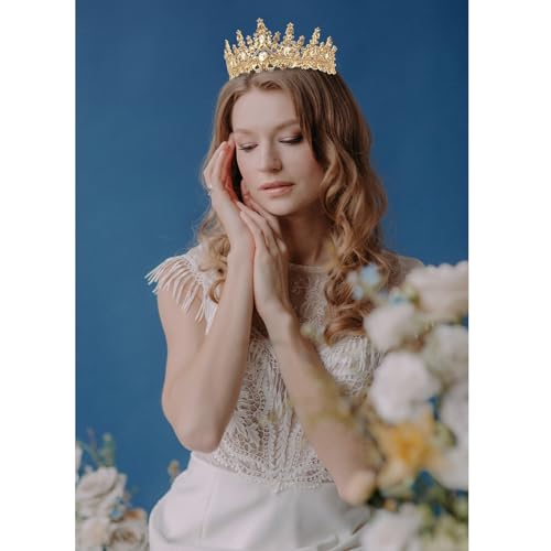 Gold Princess Tiara Crown for Women