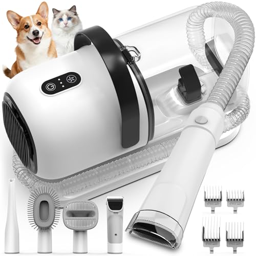 FIXR Dog Grooming Vacuum with Hair Clipper & Shedding Brush