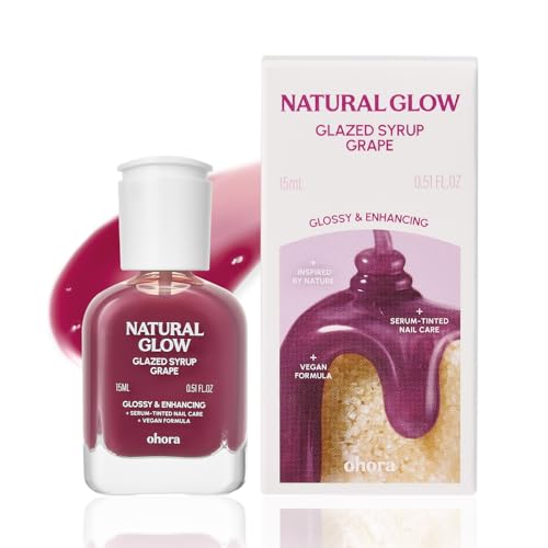 ohora Grape 2-in-1 Sheer Nail Polish & Strengthener – Glossy, Nail Care
