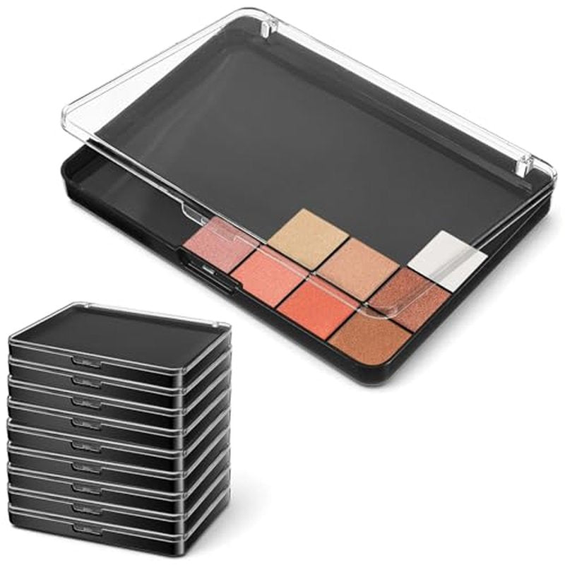 10-Pack Magnetic Makeup Palettes with Clear Top for DIY Cosmetics