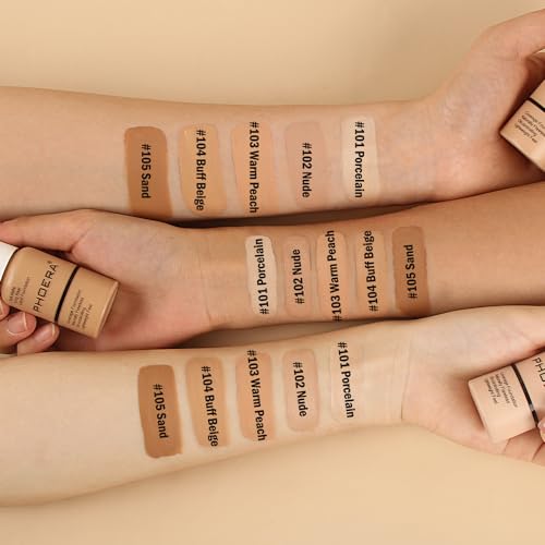 Phoer A Full Coverage Matte Foundation - 24HR Waterproof, Oil-Control