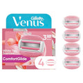 Venus ComfortGlide Women's Razor Refills with Shave Gel Bars - 4 Count