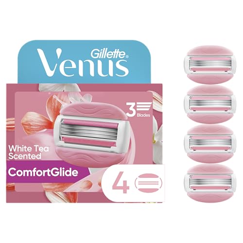 Venus ComfortGlide Women's Razor Refills with Shave Gel Bars - 4 Count