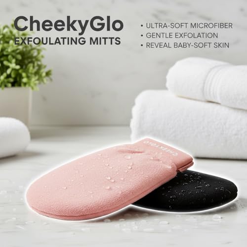 CheekyGlo Exfoliating Glove 2-Pack | Korean Body Scrubber Mitt