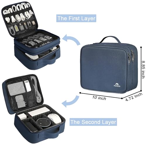 MATEIN Cord Organizer Case - Double Layer Tech Accessories Bag