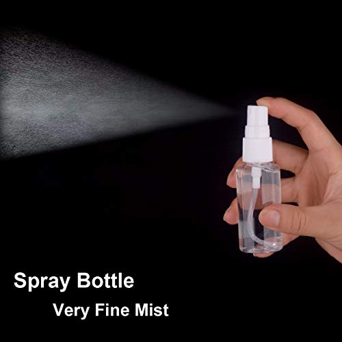 Exptolii 6 Pack 1oz/30ml Travel Spray Bottles with Funnels & Labels - Refillable Fine Mist Containers