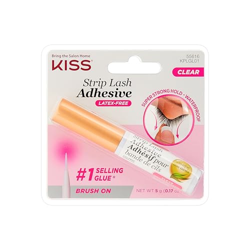 Clear Lash Adhesive 0.17oz - Long Lasting, Waterproof, Latex-Free with Aloe - Includes Applicator Brush