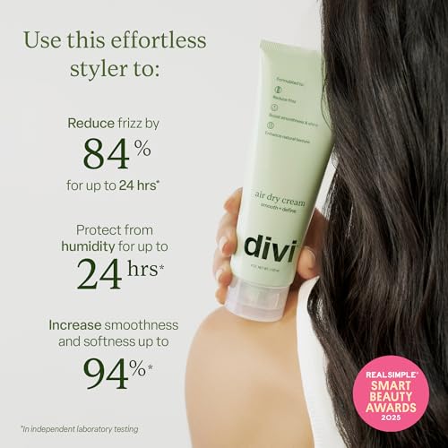 Divi Air Dry Styling Cream for Curly & Wavy Hair - 4 Oz