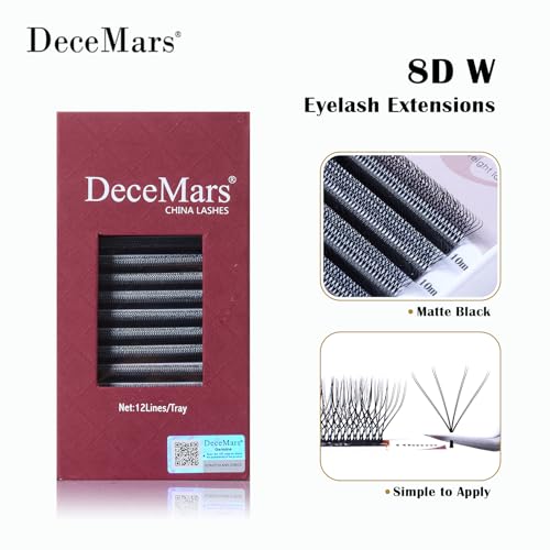 8D W Eyelash Extensions - Easy Fans Russian Volume Clusters