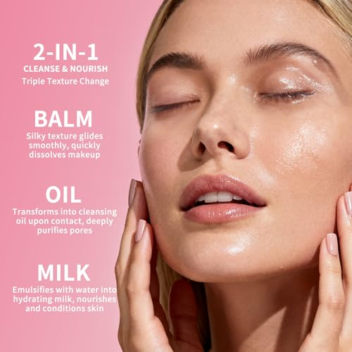 dewyhour Rose Makeup Remover Balm – Waterproof Makeup Melts Clean