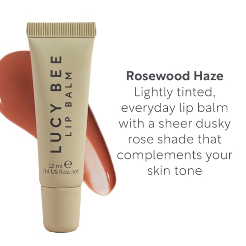Tinted Lip Gloss, Plumping & Nourishing, Dusky Rose Shade, Conditioning Vegan Lip Gloss, Non-Sticky, Glossy Finish with Shea, Mango & Avocado, 0.4 fl oz