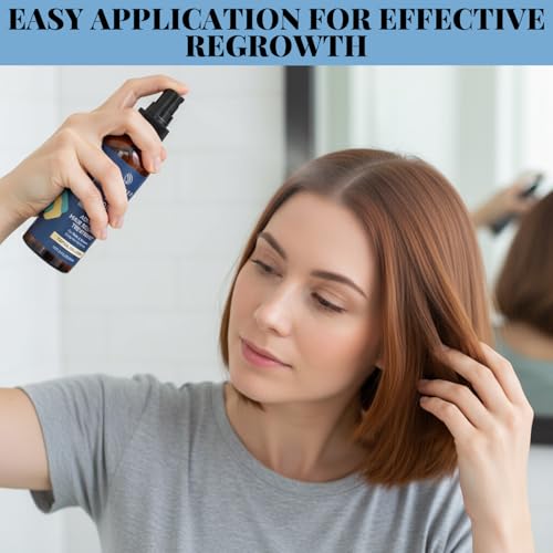 5% Minoxidil Spray for Hair Growth – Biotin Serum for Men & Women