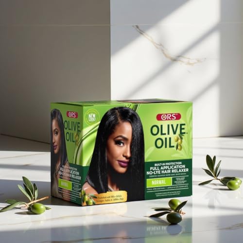 ORS Olive Oil Built-In Protection Full Application No-Lye Hair Relaxer Normal Strength (Pack of 4)
