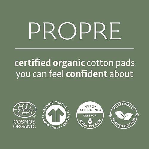 Organic Cotton Pads for Sensitive Skin - XL Biodegradable 2 Pack