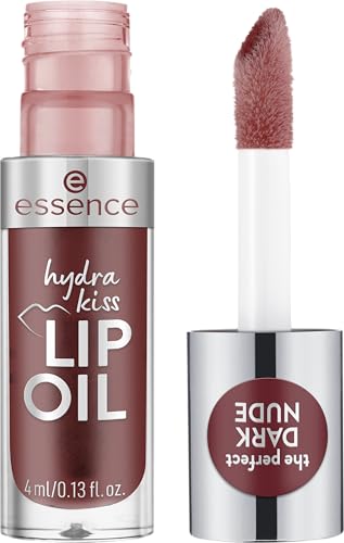 Essence Hydra Kiss Lip Oil Tinted Glossy Finish 08 Mocha Glow - Hydrating & Nourishing Lip Treatment