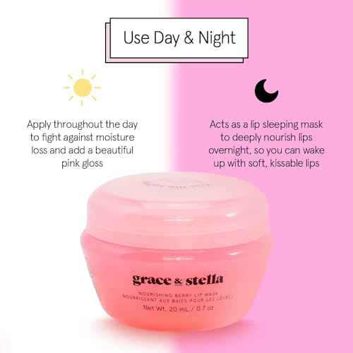 grace & stella Award Winning Lip Butter - Hydrating Lip Balm - Nourishing Lip Mask (1-pack) Travel Essentials, Travel Size Toiletries, Birthday Gifts for Women & Teens - Overnight Lip Repair - Vegan
