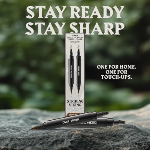Striking Viking Beard Pencil Filler - Dark Brown, 2 Pack