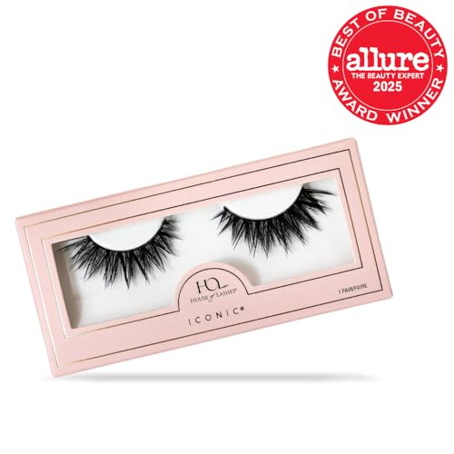 House of Lashes Iconic False Eyelashes - Faux Mink 3D Lashes