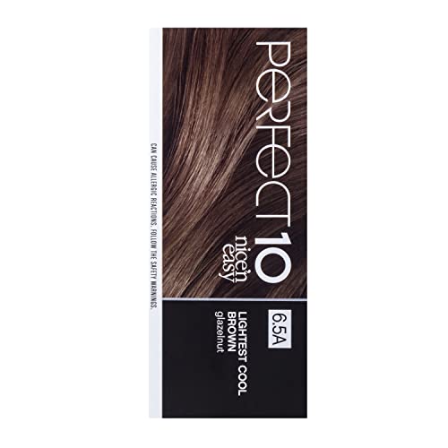 Clairol Nice¡®n Easy Perfect 10 Permanent Hair Dye, 6.5A Lightest Cool Brown Hair Color, Pack of 1