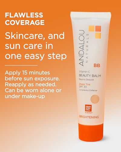 Andalou Naturals Vitamin C BB Cream SPF 30 Mineral Sunscreen